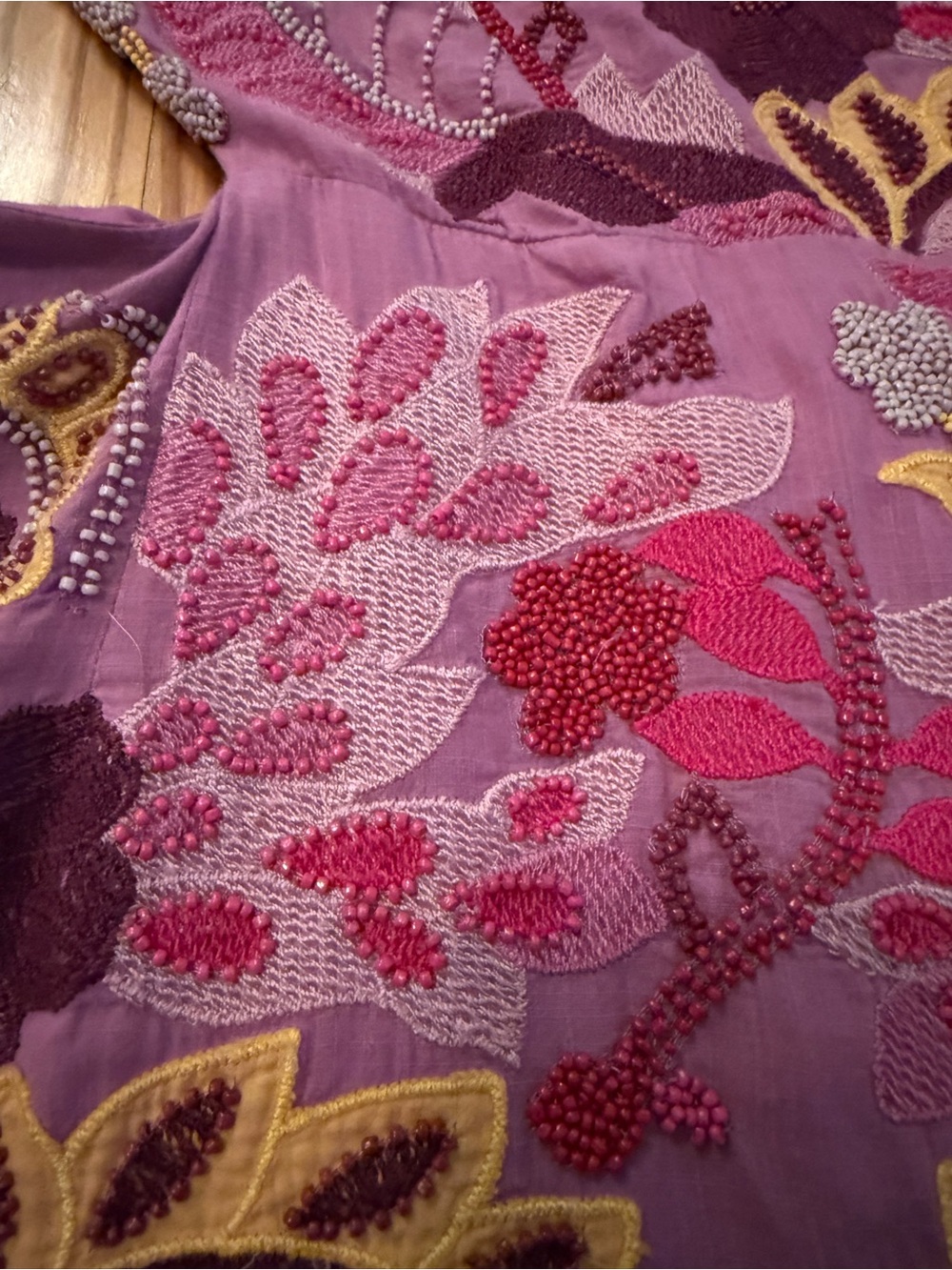 Maeve Anthropologie Beaded and Embroidered Mini Dress - Picture 2 of 4